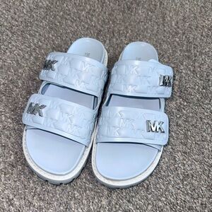 Michael Kors Stark Logo Embossed Slide Sandal